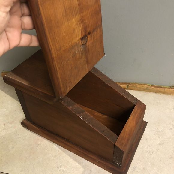 Antique /Vintage Wooden Recipe Box Card  COUNTRYSIDE Pioneer, organizer … - Picture 3 of 16